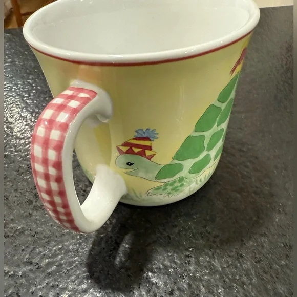 Childs Mug Two Handled Kelly B. Rightsell Designs Portugal Monkey & Turtle EUC - Picture 9 of 10